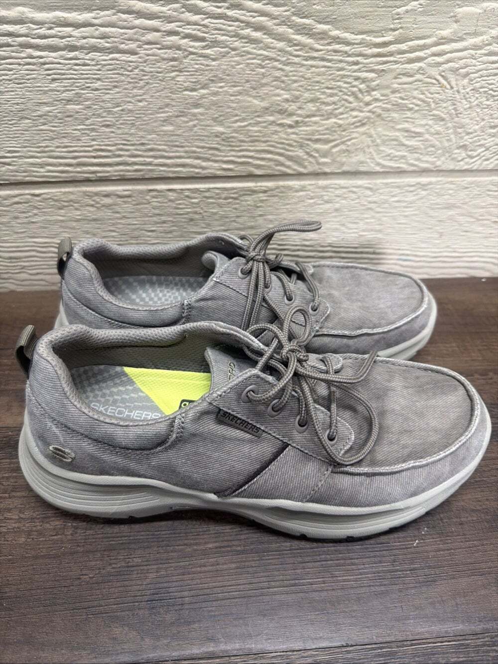 Skechers Oxford Mens Relaxed Fit Memory Foam Lace Up Shoes Size 9